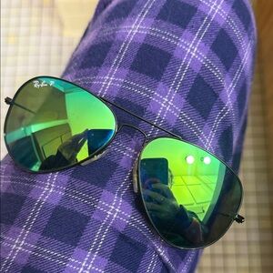 Polarized Ray-Ban Black Aviator Sunglasses